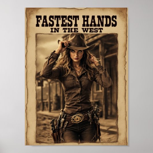 Snelste handen in het Westen - Legendarische Cowgi Poster (Voorkant)