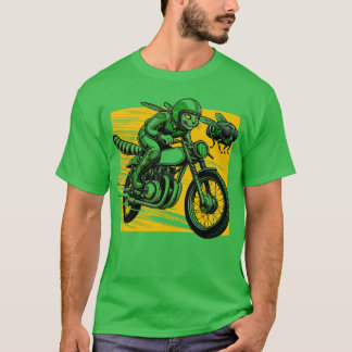 Snelste motorfiets Cat Cicadas Feline Biker T-shirt