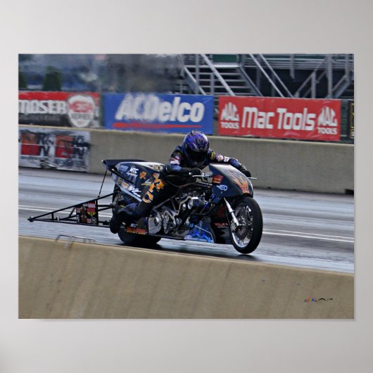 "Snelste top Fuel Drag Bike on the Planet" Poster (Voorkant)
