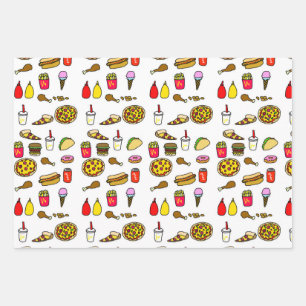 Snelvoedsel Cartoon Inpakpapier Set Vel