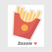 Snelvoedsel Frites Uitgestanste Sticker Decal (Vel)