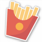Snelvoedsel Frites Uitgestanste Sticker Decal (Voorkant)
