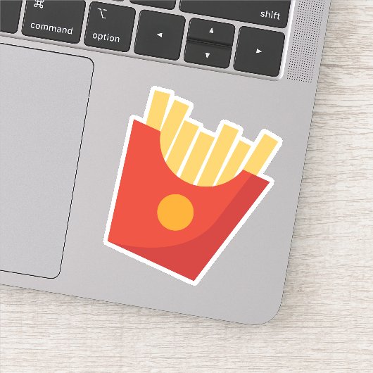 Snelvoedsel Frites Uitgestanste Sticker Decal (Detail)
