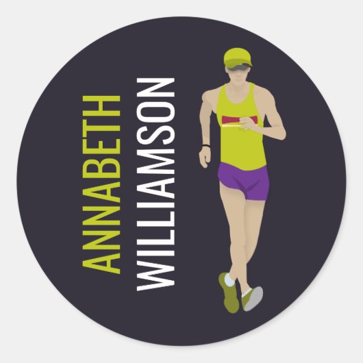 Snelwandelen Ronde Sticker (Voorkant)