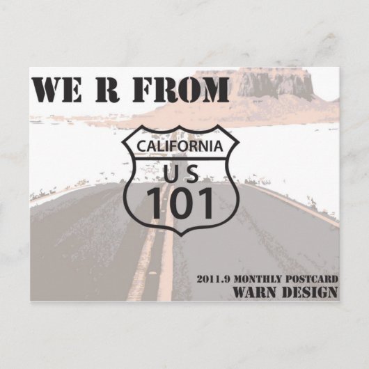 Snelweg 101 briefkaart (Voorkant)