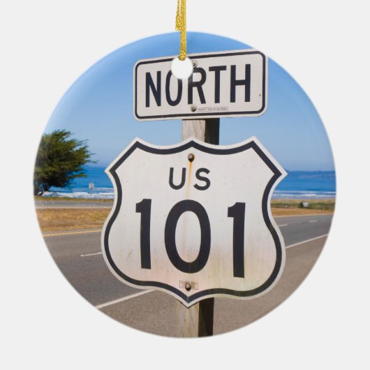 Snelweg 101 noord keramisch ornament (Achterkant)
