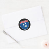 Snelweg 10 ronde sticker (Envelop)