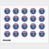 Snelweg 12 ronde sticker (Vel)