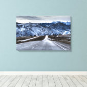 Snelweg 15 in de winter canvas afdruk (Insitu (Houten vloer))