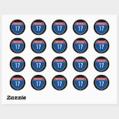 Snelweg 17 ronde sticker (Vel)