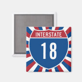 Snelweg 18 magneet (Voorkant / Achterkant)