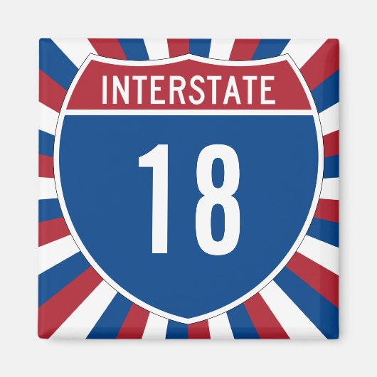 Snelweg 18 magneet (Voorkant)