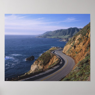 Snelweg 1 langs de Californische kust bij Poster