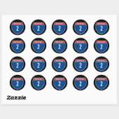 Snelweg 2 ronde sticker (Vel)