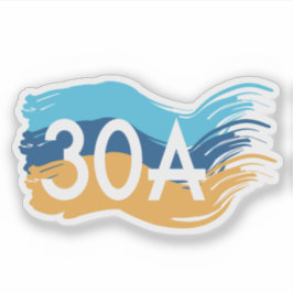 Snelweg 30A Florida Beach Swash Design Sticker