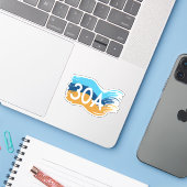 Snelweg 30A Florida Beach Swash Design Sticker (Laptop met iPhone)