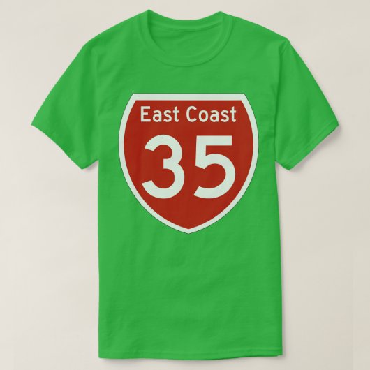 Snelweg 35 Oostkust Nieuw-Zeeland T-shirt (Design voorkant)
