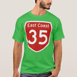 Snelweg 35 Oostkust Nieuw-Zeeland T-shirt