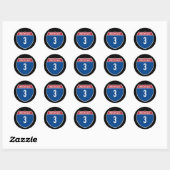 Snelweg 3 ronde sticker (Vel)