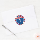 Snelweg 7 ronde sticker (Envelop)