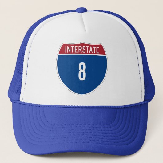 Snelweg 8 Hoed Trucker Pet (Voorkant)