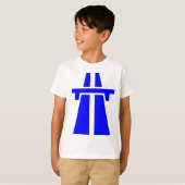 Snelweg - Blauw T-shirt (Voorkant volledig)