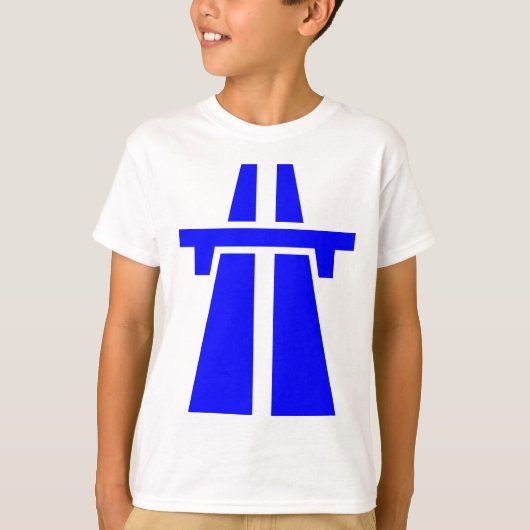 Snelweg - Blauw T-shirt (Voorkant)