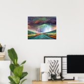 Snelweg Bliksem Landschap Poster (Thuiskantoor)