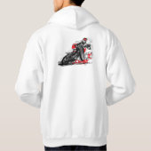 Snelweg met flatbaanmotor racer hoodie (Achterkant)