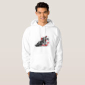 Snelweg met flatbaanmotor racer hoodie (Voorkant volledig)