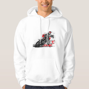 Snelweg met flatbaanmotor racer hoodie