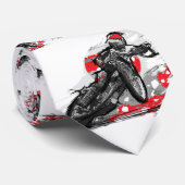 Snelweg met flatbaanmotor racer stropdas (Opgerold)