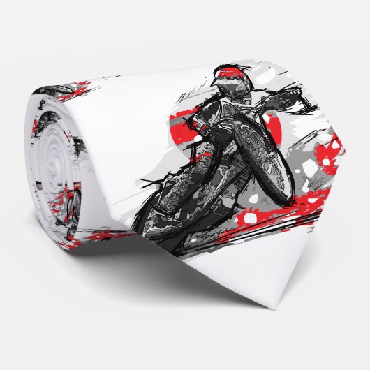 Snelweg met flatbaanmotor racer stropdas (Opgerold)