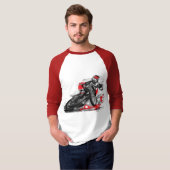 Snelweg met flatbaanmotor racer t-shirt (Voorkant volledig)