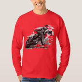 Snelweg met flatbaanmotor racer t-shirt (Voorkant)
