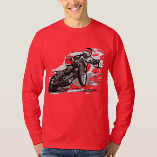 Snelweg met flatbaanmotor racer t-shirt (Voorkant)