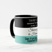 Snelweg naar de hel/trap naar de hemel mok (Voorkant links)