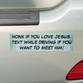 Snelweg naar de hemel bumpersticker (Op auto)