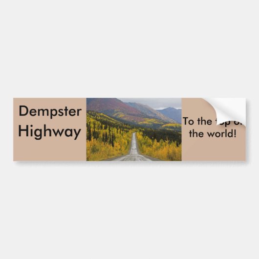 Snelweg naar de top van de wereld bumpersticker (Voorkant)