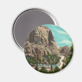 Snelweg naar Mount Rushmore Magnet (Voorkant / Achterkant)
