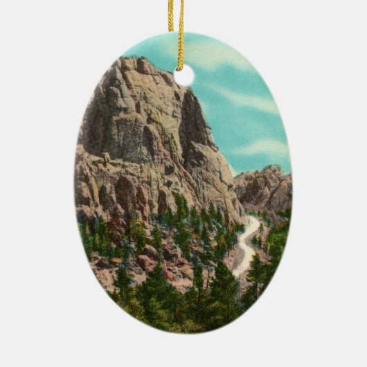 Snelweg naar Mt. Rushmore Ornament (Achterkant)