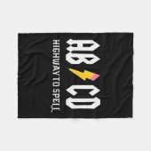 Snelweg naar spelling potlood leraar AMP; Student  Fleece Deken (Voorkant (Horizontaal))