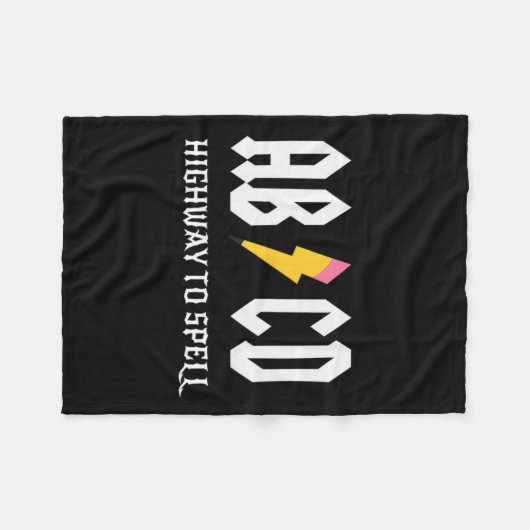 Snelweg naar spelling potlood leraar AMP; Student  Fleece Deken (Voorkant (Horizontaal))