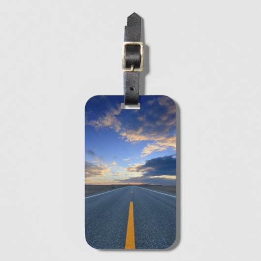 Snelweg op zondag bagagelabel (Voorkant (verticaal))