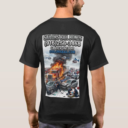Snelweg Opstopping T-Shirt Ontwerp (Achterkant)