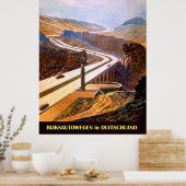 Snelweg rijkswegen, Duitsland. Poster (Keuken)