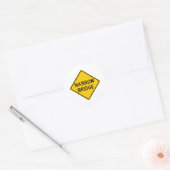 Snelweg smalle brug ronde sticker (Envelop)