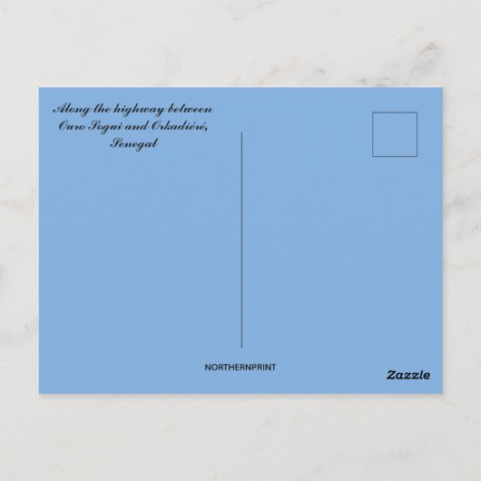 Snelweg tussen Ouro Sogui en Orkadiéré Senegal Briefkaart (Achterkant)