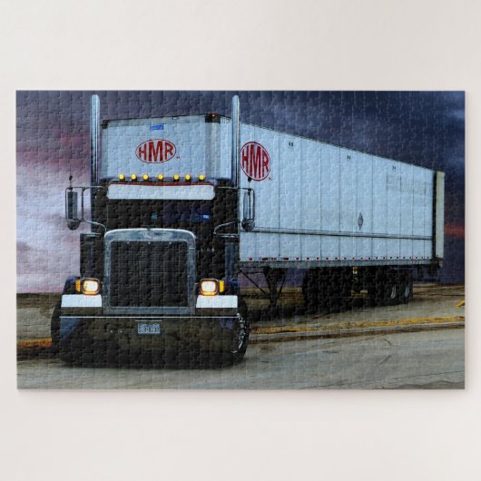 Snelweg Vrachtwagen Legpuzzel (Horizontaal)
