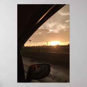 Snelweg Zonsopgang Poster
